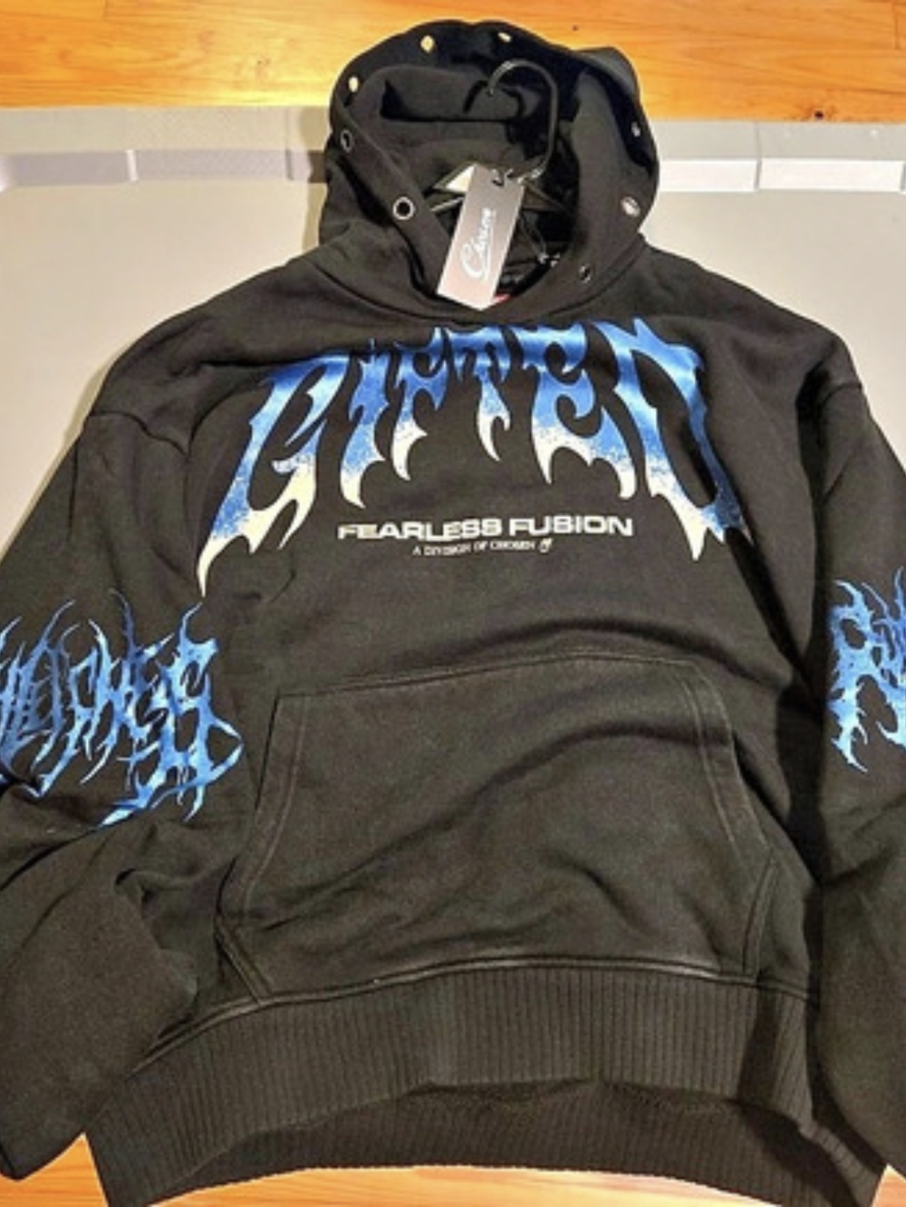 Chosen Gifted Fearless Fusion Hoodie Black & Blue XL
